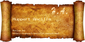 Huppert Ancilla névjegykártya